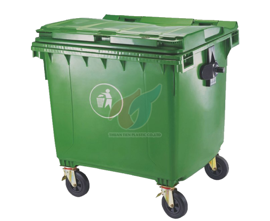 Thùng rác 1100L - 134x103x133cm