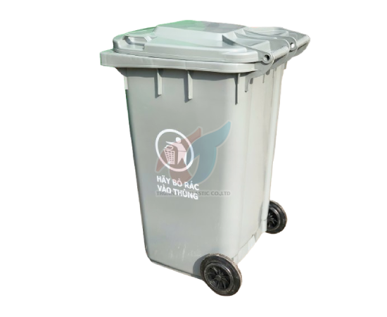 Thung rac 240L - mau xam (2)